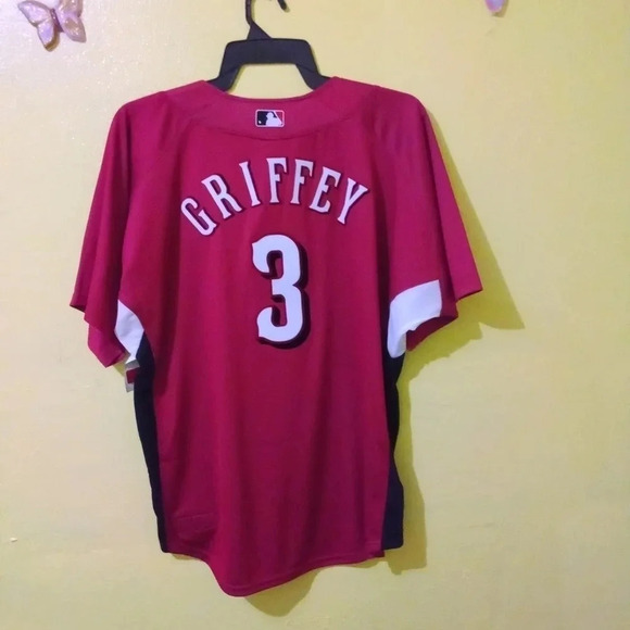 Mitchell & Ness Ken Griffey Jr Cincinnati Reds Cooperstown Collection Large - Picture 5 of 5